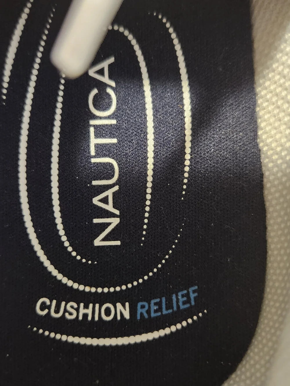 Nautica White Sneakers with Light Gray and Brown Trim